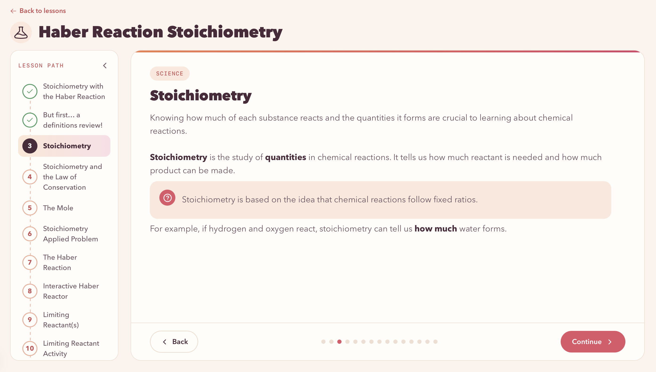 Haber Reaction Stoichiometry lesson